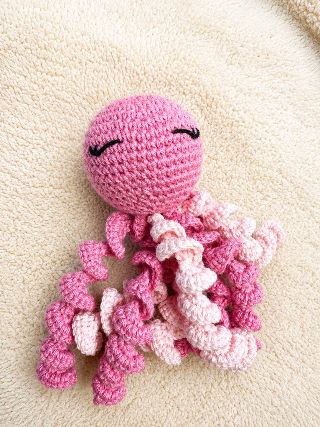 Doudou pieuvre - rose