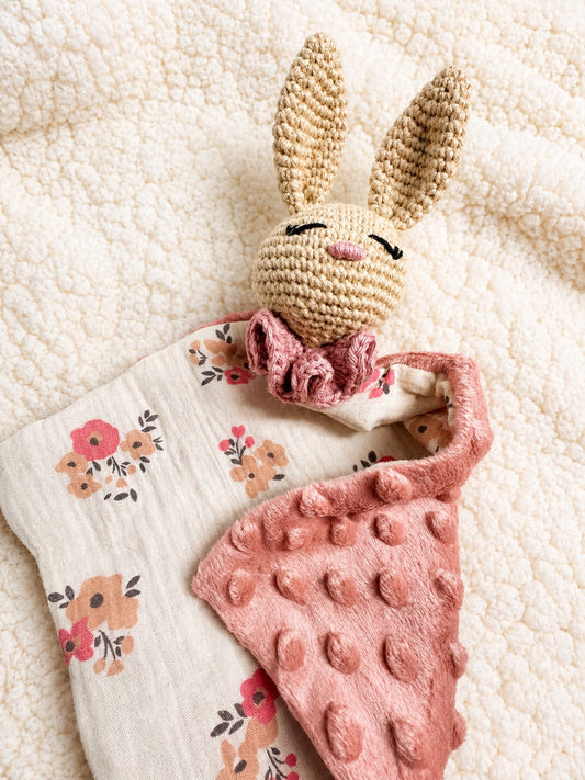 Doudou Lapin - Beige et vieux rose