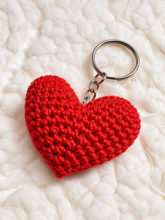 Porte clé coeur - rouge